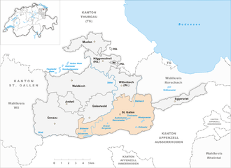 Karte von St. Gallen