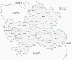 Lage von Gerlas in Zwettl