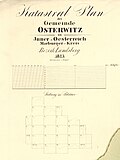 Titelblatt der Katasterkopie des stmk. Landesarchives mit Blattübersicht.