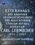 Gedenktafel für Carl Lebmacher
