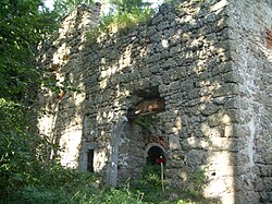 Burgtor zu Burgruine Klingenberg, Westansicht