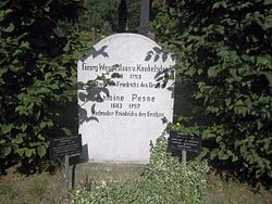 Grabstein für Knobelsdorff und Pesne in Berlin