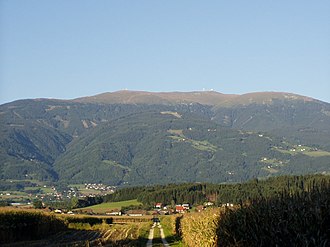 Die Koralpe von Westen gesehen