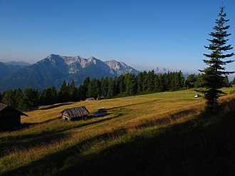 Jauken (Nordseite) von der Kreuzeckgruppe (Oberberger Alm) aus