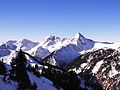 Blick vom Neunerköpfle auf Kugelhorn, Rauhhorn und Gaishorn.