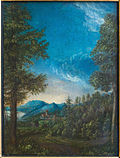 Donaulandschaft mit Schloss Wörth
