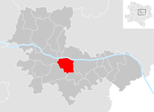 Lage der Gemeinde Langenrohr im Bezirk Tulln (anklickbare Karte)
