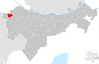 Lage der Gemeinde Lanzendorf (Niederösterreich) im Bezirk Bruck an der Leitha (anklickbare Karte)