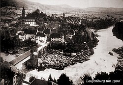 Von einem öffentlichen Foto abfotografiert, Laufenburg um 1900