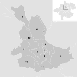 Lage der Gemeinde Bezirk Eferding im Bezirk Eferding (anklickbare Karte)