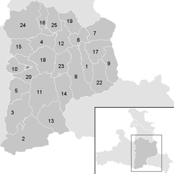 Lage der Gemeinde Bezirk St. Johann im Pongau im Bezirk St. Johann im Pongau (anklickbare Karte)
