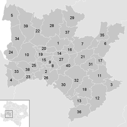 Lage der Gemeinde Bezirk Melk im Bezirk Melk (anklickbare Karte)