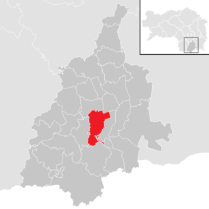 Lage der Gemeinde Leibnitz im Bezirk Leibnitz (anklickbare Karte)
