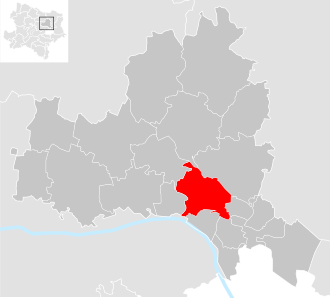 Lage der Gemeinde Leobendorf (Niederösterreich) im Bezirk Korneuburg (anklickbare Karte)