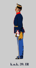 Leutnant der ungarischen Infanterie in Parade­adjustierung