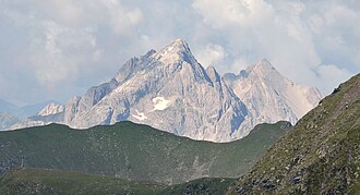 Hochstadel und Grubenspitz vom Kreuzeck-Höhenweg