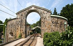 Turm IV, heute Bergstation der Pöstlingbergbahn.