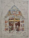 Entwurf zum Fresko in der Stiftskirche St. Paul