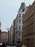 Blick stadtauswärts, von rechts die Häuser 28 & 30