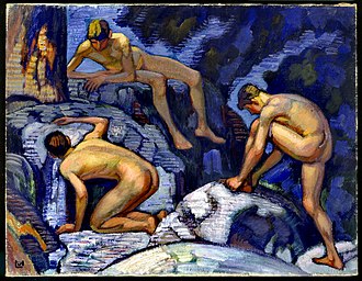 Ludwig von Hofmann: Die Quelle (1913). Das 1914 gekaufte Bild hing bis zu seinem Tod in seinem Arbeitszimmer.
