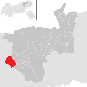 Lage der Gemeinde Münster (Tirol) im Bezirk Kufstein (anklickbare Karte)