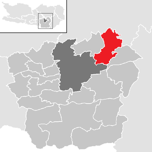 Lage der Gemeinde Magdalensberg (Gemeinde) im Bezirk Klagenfurt-Land (anklickbare Karte)
