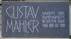 Gustav Mahler – Gedenktafel