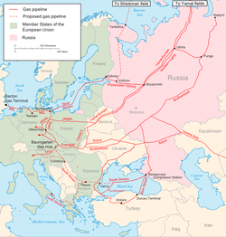 Baumgarten ist ein wichtiger Knotenpunkt im europäischen Erdgas-Pipelinenetz