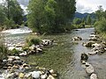Einmündung der Lonka (rechts im Bild) in die Taurach