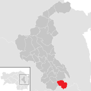 Lage der Gemeinde Markt Hartmannsdorf im Bezirk Weiz (anklickbare Karte)