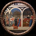 Masaccio (zugeschrieben), Desco da parto mit Darstellung einer Wochenstube, um 1423, Gemäldegalerie, Berlin