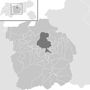 Lage der Gemeinde Matrei am Brenner im Bezirk Innsbruck-Land (anklickbare Karte)