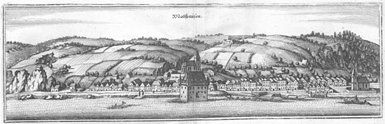 Pragstein um 1679. Stich von Martin Zeiler
