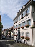 Fassade zum Stadtsteig mit Eingang