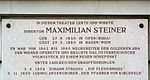 Maximilian Steiner – Gedenktafel