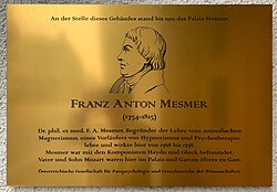 Franz Anton Mesmer – Gedenktafel