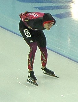 Baumgärtner beim olympischen 1000m Lauf 2014