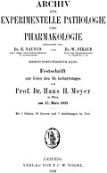 Festschrift anlässlich von Meyers 70. Geburtstag 1923