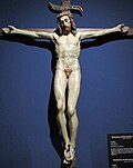 Michelozzo (zugeschrieben), Kruzifix, 1435–1440, gefasstes Holz, San Niccolò Oltrarno, Florenz
