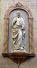Michelozzo und Werkstatt, segnender Christus vom Grabmal des Bartolomeo Aragazzi, Marmor, um 1435, Dom, Montepulciano