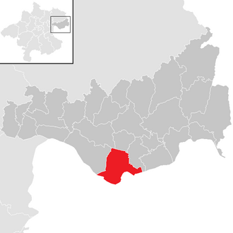 Lage der Gemeinde Mitterkirchen im Machland im Bezirk Perg (anklickbare Karte)