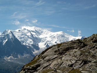 Mont Blanc, mit 4805 m der höchste Berg der Alpen