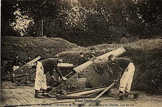 Mortier de 220 de Bange um 1880 in Toul