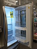 Öffnungsmodus B erschließt den hinteren Kühlschrankraum