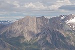 Blick vom Debantgrat auf die Granatspitzgruppe mit Vorderer Kendlspitze und Hinterer Kendlspitze (Bildmitte)