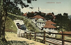Südportal des Tunnels Nr. 1 in Bistrik bei Sarajevo