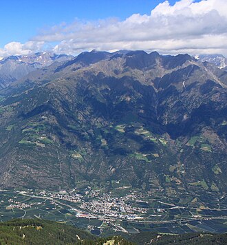 Massiv der Kirchbachspitze mit den anderen Gipfelpunkten Zielspitze und Lahnbachspitze