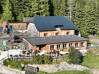 Südansicht des Waxriegelhauses