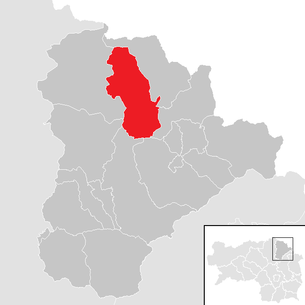 Lage der Gemeinde Neuberg an der Mürz im Bezirk Mürzzuschlag (anklickbare Karte)