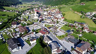 Neustift im Stubaital aus der Vogelperspektive (2018)
